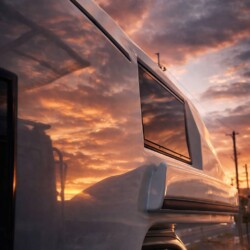 キャンピングカー　カムロード　VANTECH　ZIL520　ワンラップコート施工